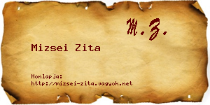 Mizsei Zita névjegykártya