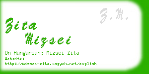 zita mizsei business card